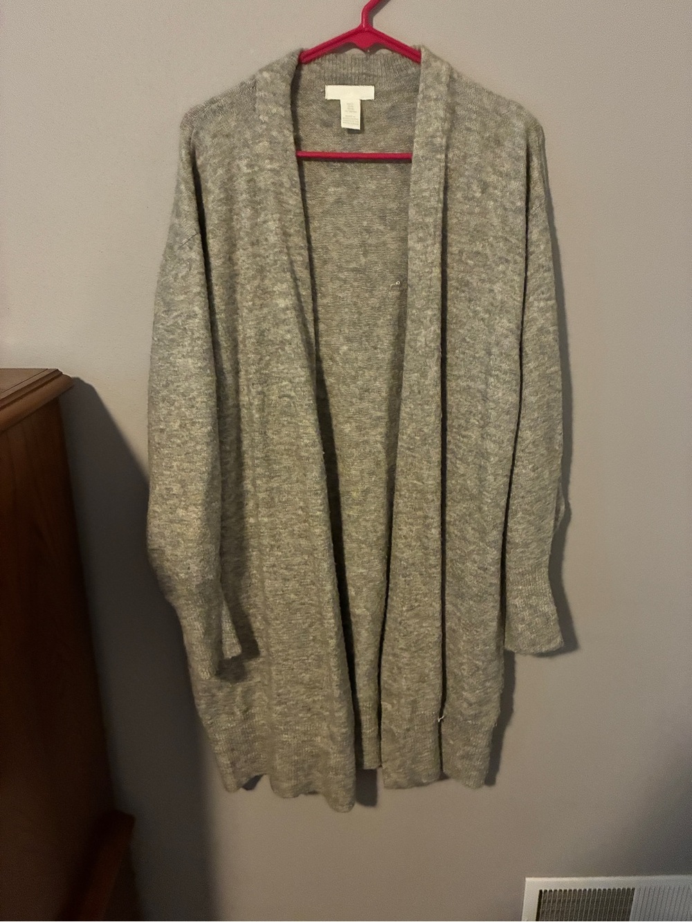 H&M Light Gray Open-Front Women's Cardigan